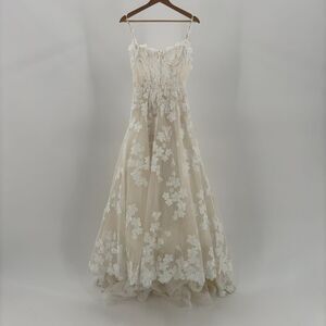 mira zwillinger Wedding Gown in White